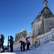 Los geht es für alle Skifahrer am sog. Hotelhang unterhalb der Wendelsteinkirche, © Claudia Steimle Los geht es für alle Skifahrer am sog. Hotelhang unterhalb der Wendelsteinkirche, © Claudia Steimle