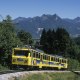 Fahrt mit der Zahnradbahn bei Gembachau mit Blick auf den Heuberg, © Wolfgang Pischek Fahrt mit der Zahnradbahn bei Gembachau mit Blick auf den Heuberg, © Wolfgang Pischek