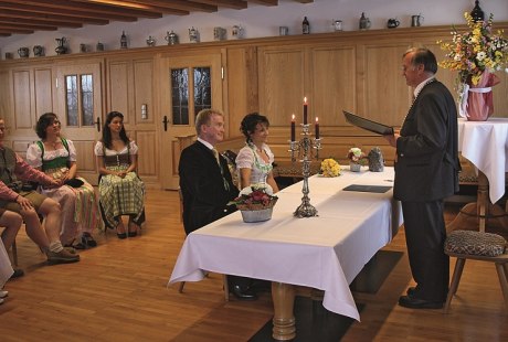 Standesamtliche Trauung im Wendelsteinhaus, &copy; Peter Zangerl