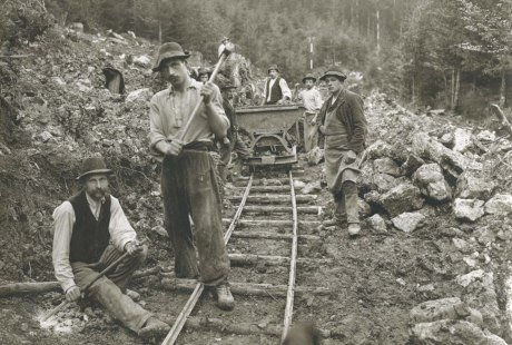 Wendelsteinbahn Bauarbeiten 1910-12, © Archiv der Wendelsteinbahn GmbH