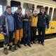 Mitarbeiter der Wendelsteinbahn mit Felix Neureuther und dem Schmidt Max, &copy; privat