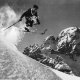 Skifahrer am Wendelstein um ca. 1950, &copy; Archiv der Wendelsteinbahn GmbH