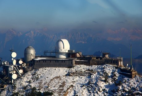 Wendelsteingipfel mit Observatorium (Luftaufnahme), © Claudia Hinz