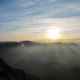 Sonnenuntergang, fotografiert von der Bergterrasse am Wendelstein, &copy; Helmut Unbehauen