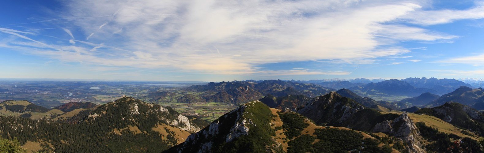 Panoramablick vom Wendelstein ins Chiemgau und Inntal, © Claudia Hinz