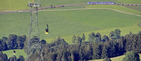 Die Wendelstein-Seilbahn ist bequem per Bayerischer Regiobahn (BRB) zu erreichen, &copy; Claudia Hinz