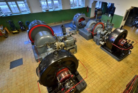 Peltonturbinen im Wasserkraftwerk der Wendelsteinbahn, &copy; Peter Hofmann