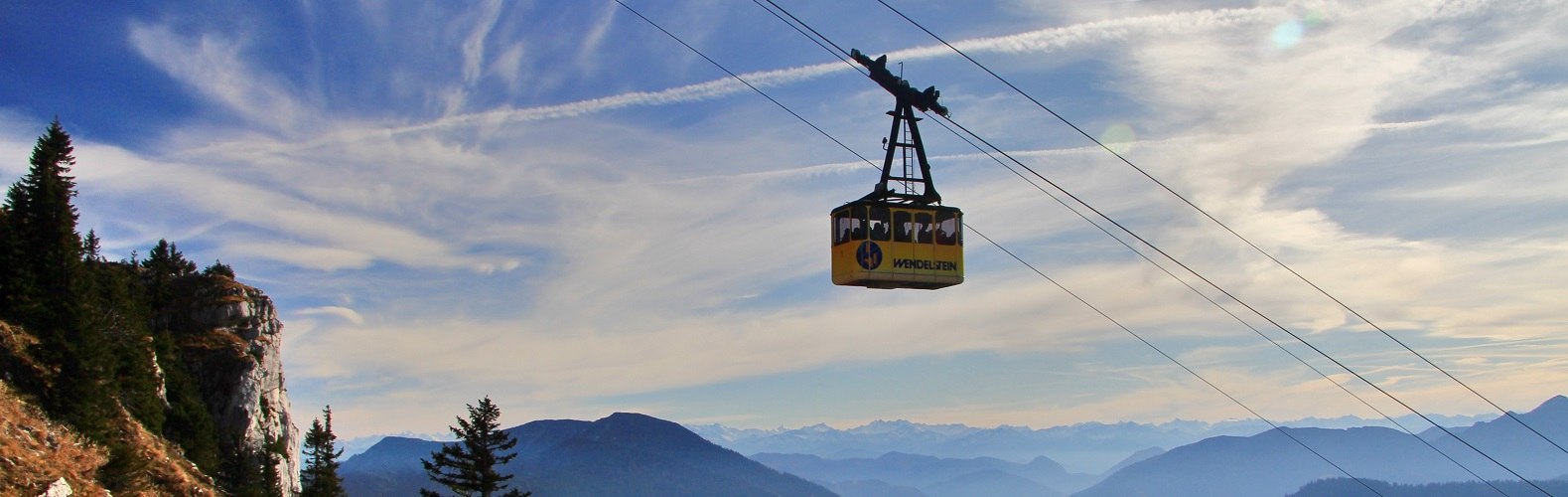 Die Wendelstein-Seilbahn er&ouml;ffnet ein einmaliges Panorama, &copy; Claudia Hinz